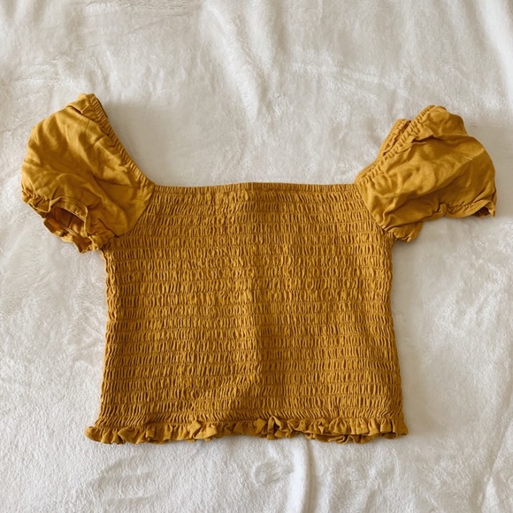 Zara Tops - Yellow Crop Top